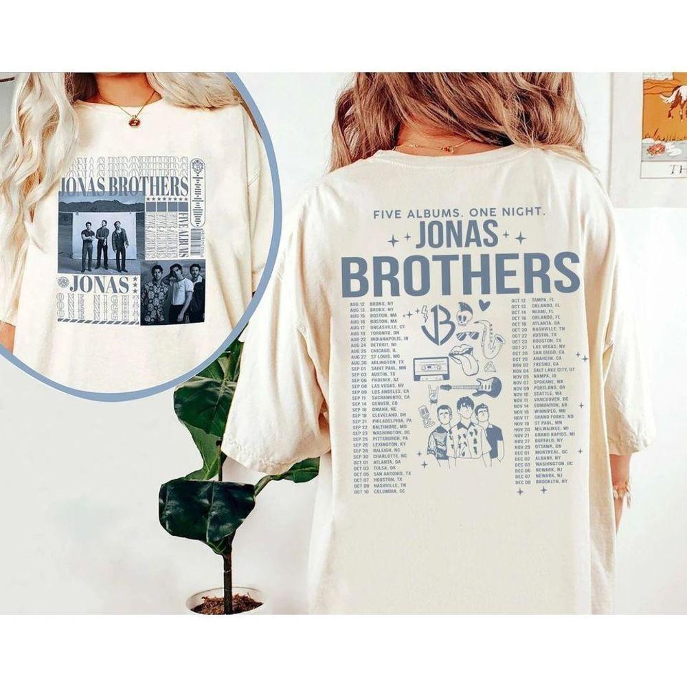 Jonas Brothers Concert  Retro 2 Sided Tour Dates Unisex T-Shirt